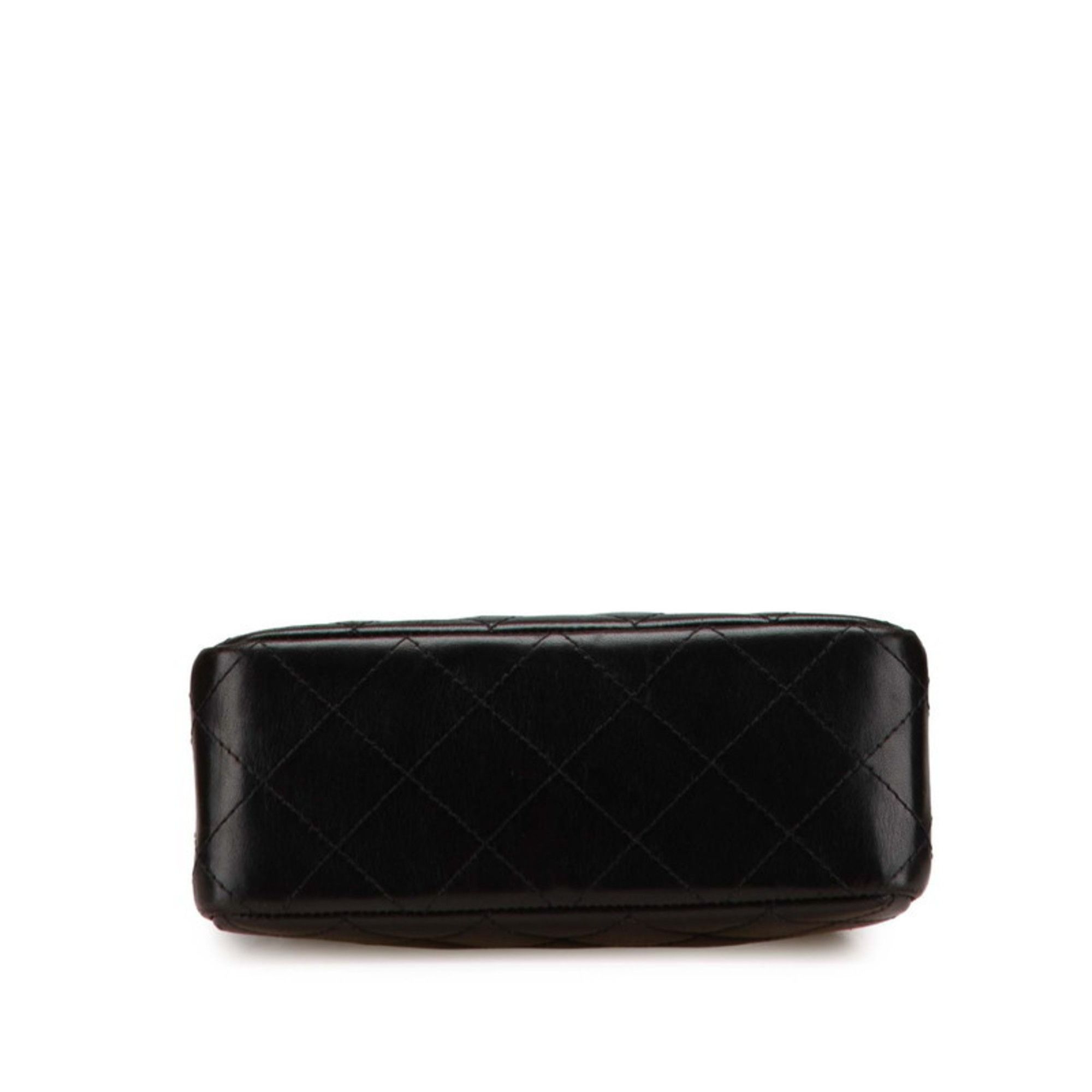 Chanel CHANEL Matelasse Coco Mark Mini Handbag in Black Lambskin for Women Size ONE SIZE - 3 Thumbnail