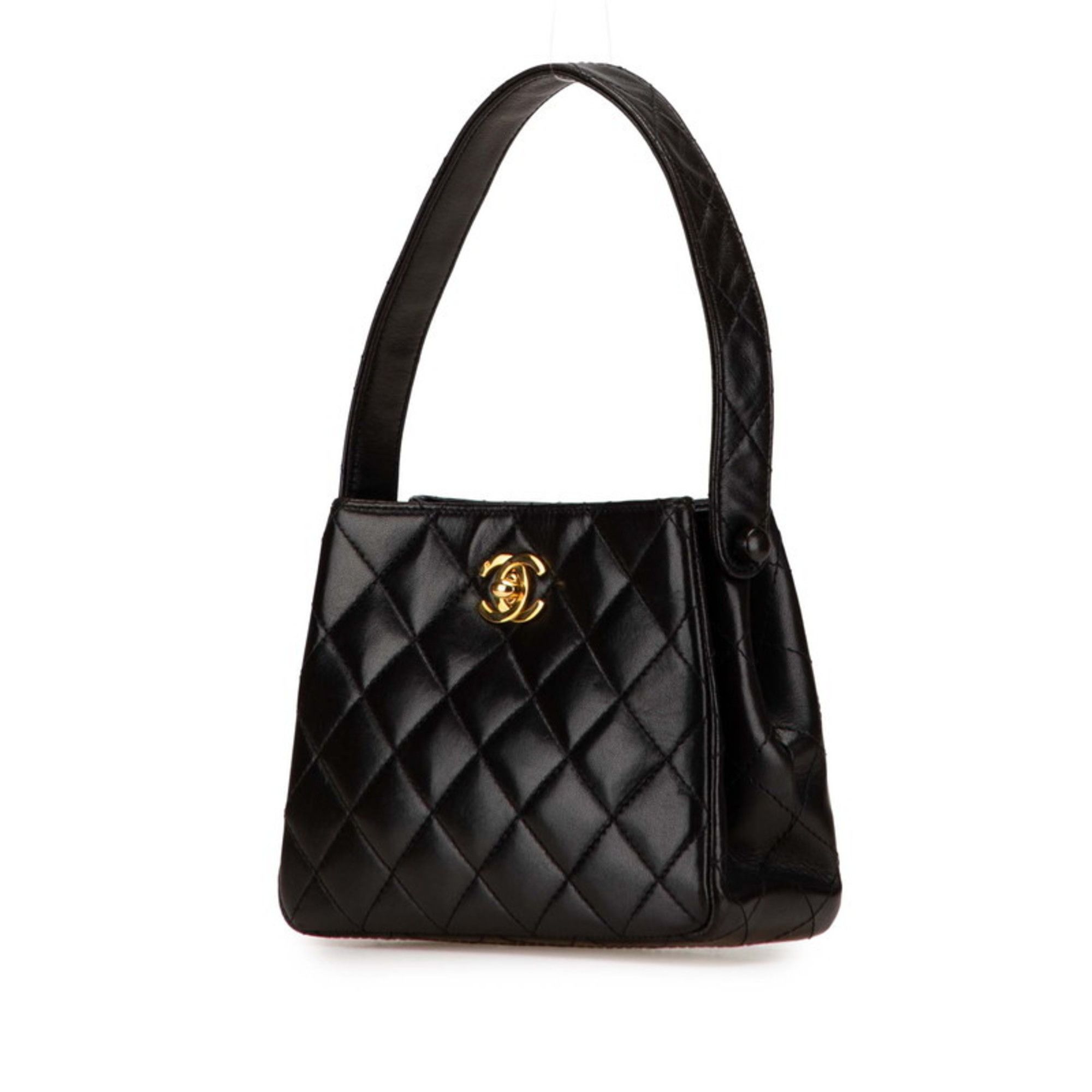 Chanel CHANEL Matelasse Coco Mark Mini Handbag in Black Lambskin for Women Size ONE SIZE - 2 Thumbnail