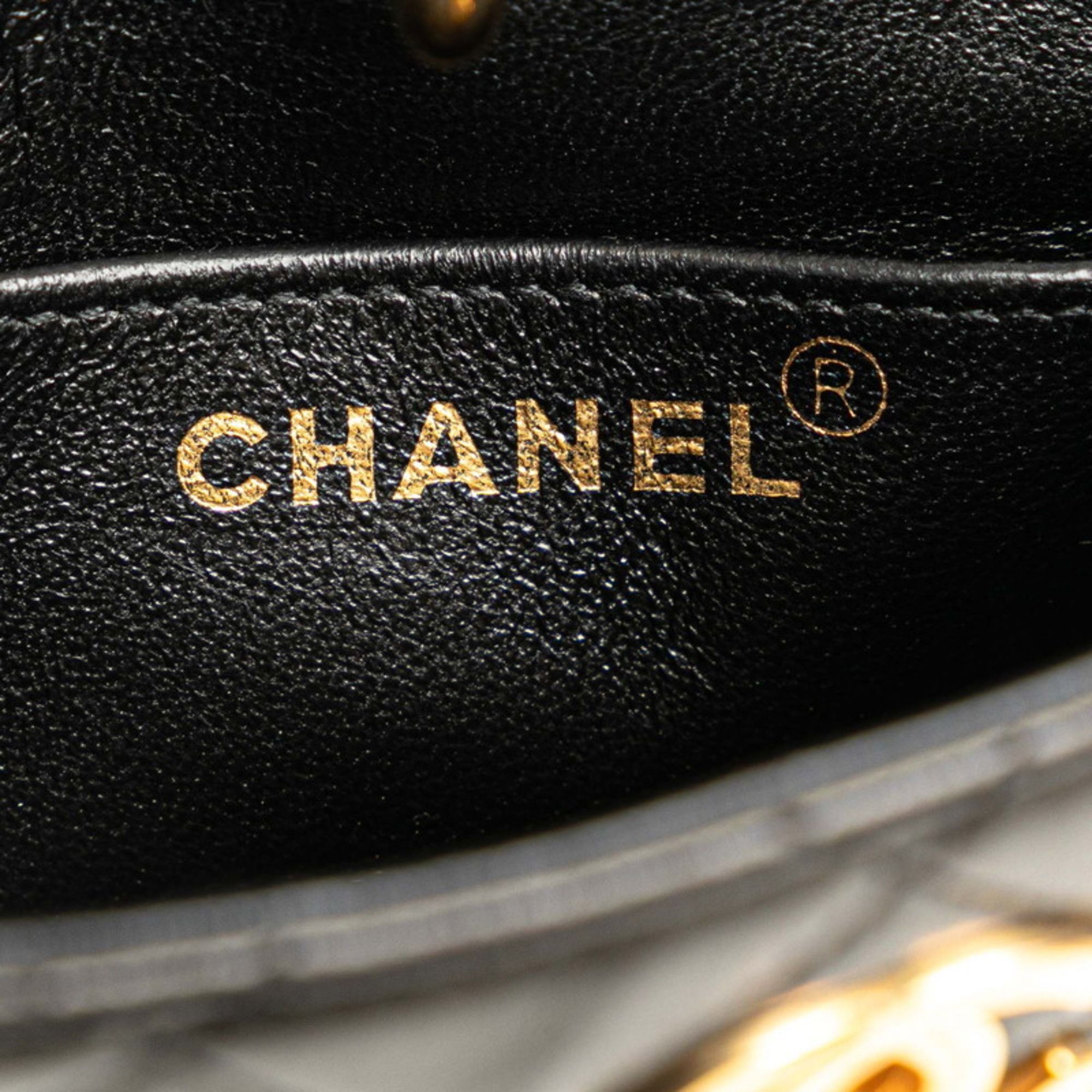 Chanel CHANEL Matelasse Coco Mark Mini Handbag in Black Lambskin for Women Size ONE SIZE - 10 Thumbnail
