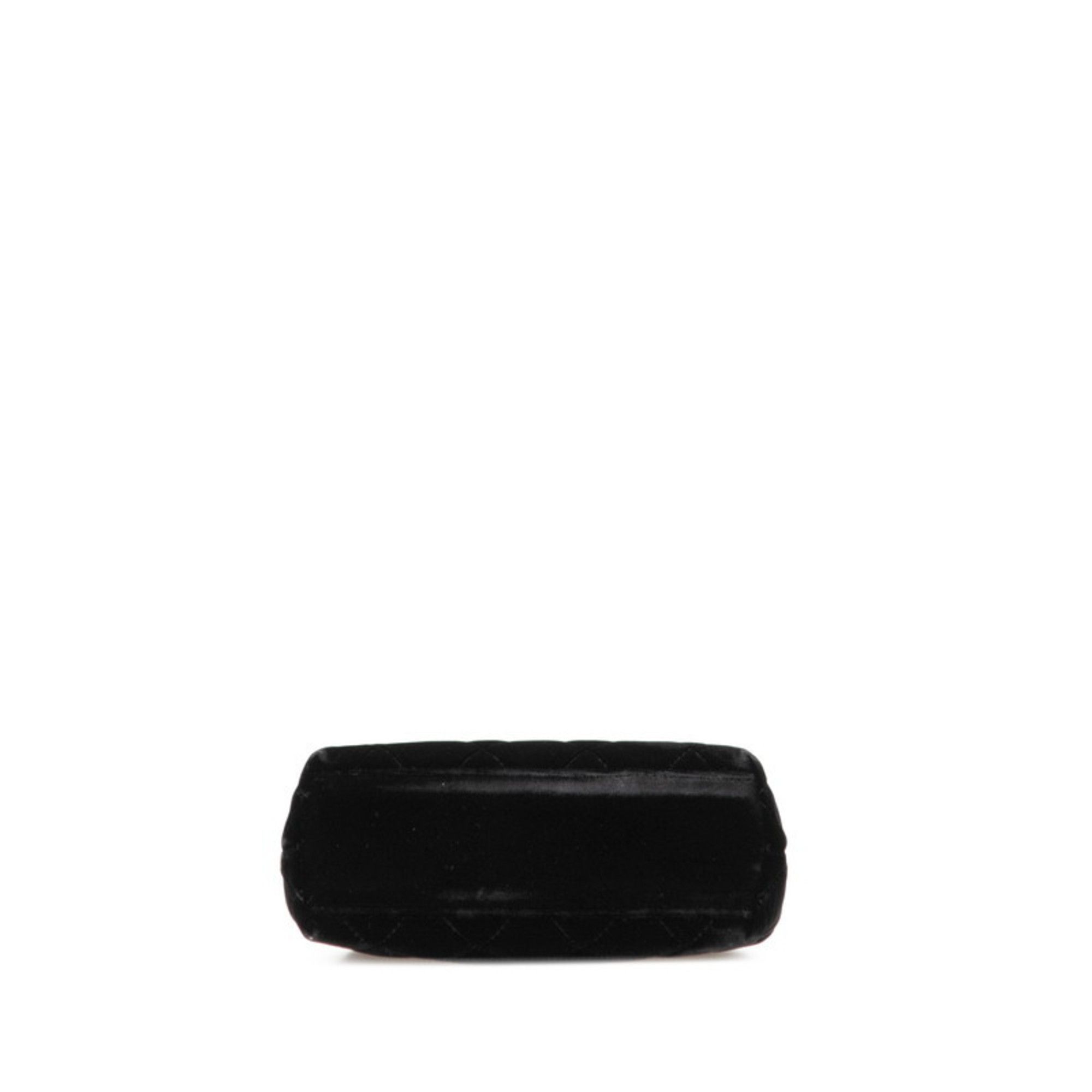 Chanel CHANEL Matelasse Coco Mark Mini Handbag in Black Velvet for Women Size ONE SIZE - 3 Thumbnail