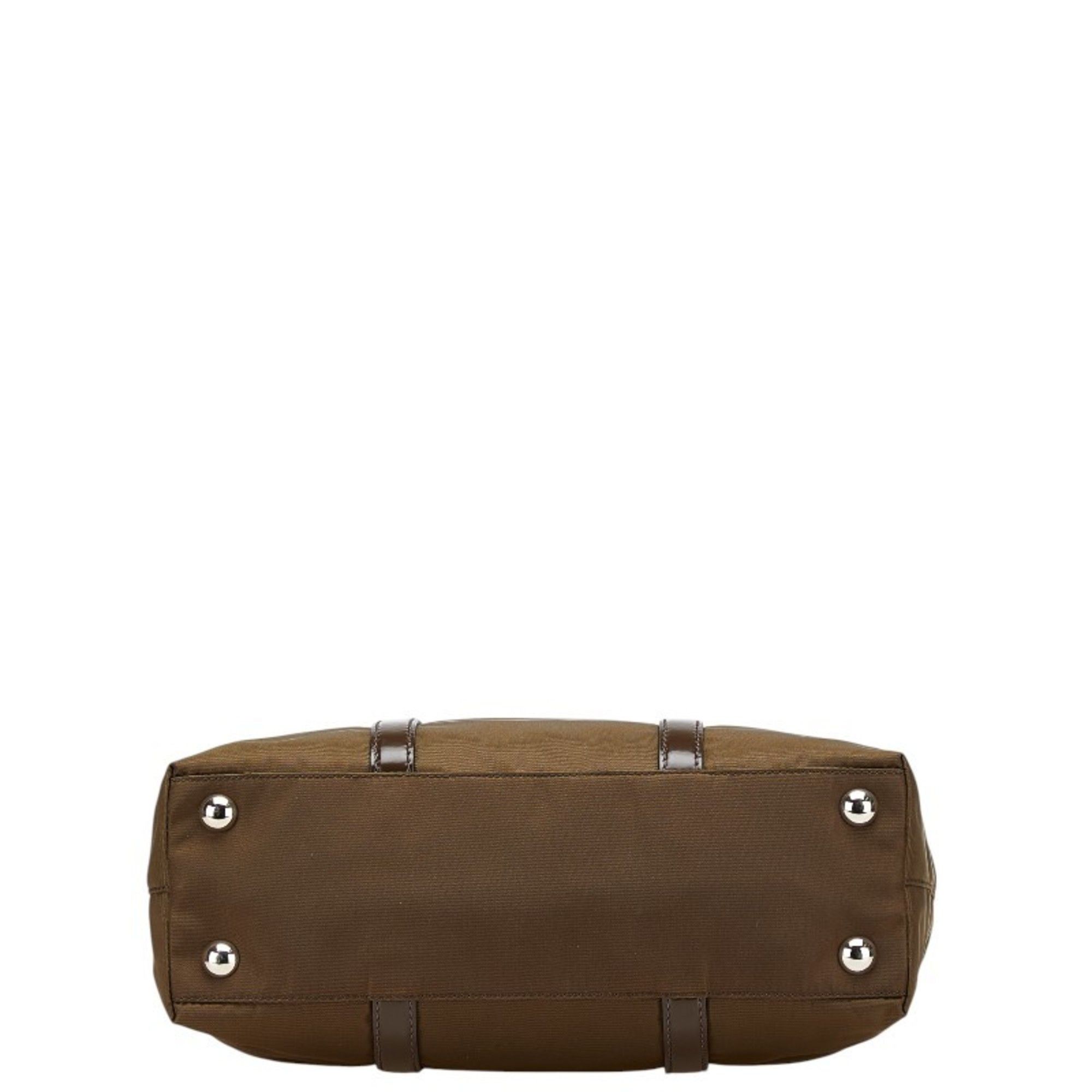 Prada Prada Triangle Logo Plate Handbag/Shoulder Bag, 2-Way, BN1066, Khaki, Brown, Nylon, Leather, Women's, PRADA Size ONE SIZE - 3 Thumbnail