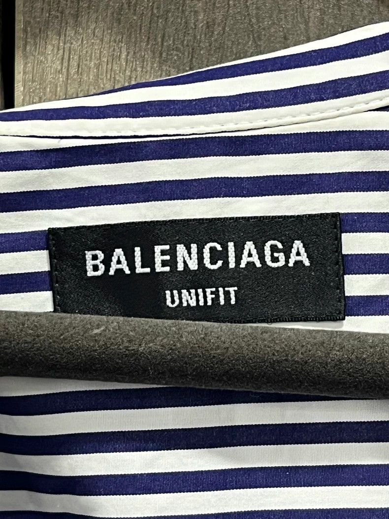 Balenciaga Balenciaga Striped Oversized Shirt XXS - dmc Size US XXS / EU 40 - 6 Thumbnail