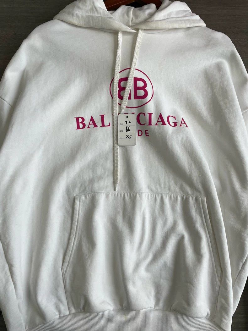 Balenciaga Balenciaga White Pink Hoodie XS New - dmc Size US XS / EU 42 / 0 - 7 Thumbnail