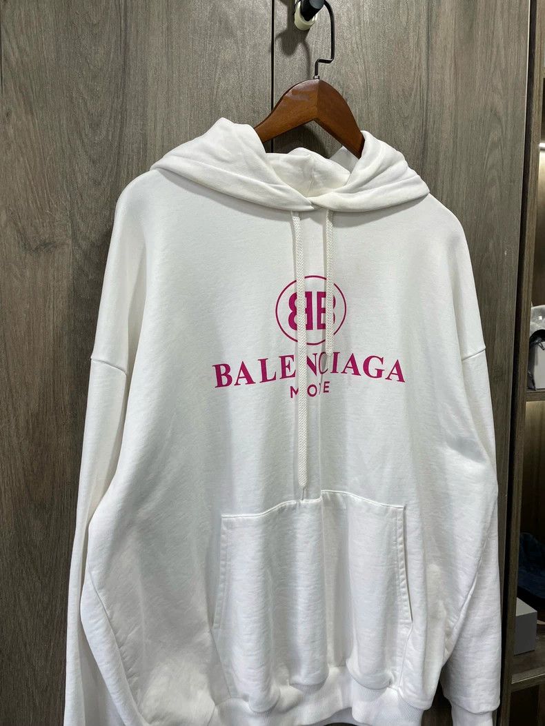 Balenciaga Balenciaga White Pink Hoodie XS New - dmc Size US XS / EU 42 / 0 - 4 Thumbnail