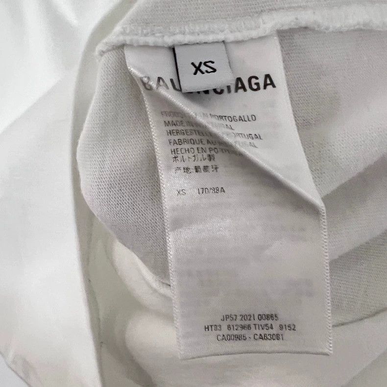 Balenciaga Balenciaga Green Logo White T-shirt XS - dmc Size US XS / EU 42 / 0 - 3 Thumbnail