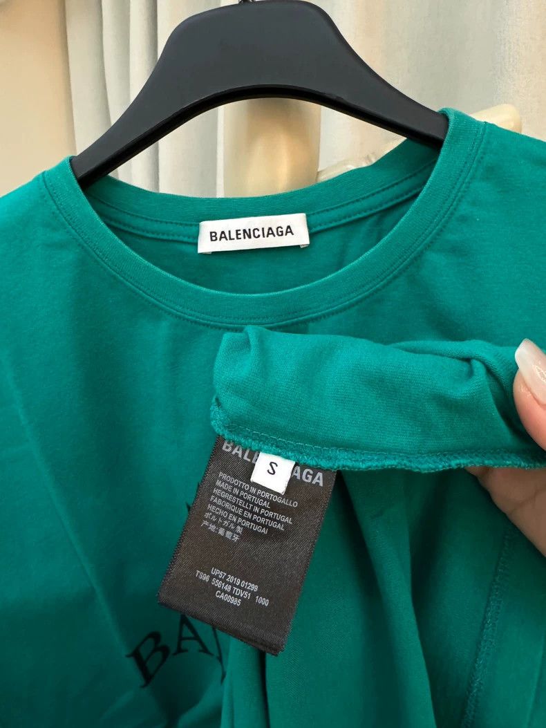 Balenciaga Balenciaga Green Short Sleeve T-Shirt S - dmc Size US S / EU 44-46 / 1 - 6 Thumbnail