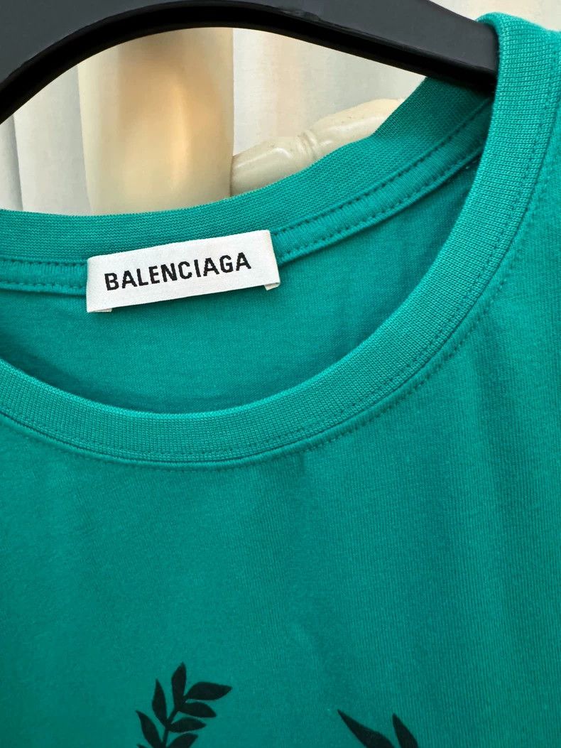 Balenciaga Balenciaga Green Short Sleeve T-Shirt S - dmc Size US S / EU 44-46 / 1 - 5 Thumbnail