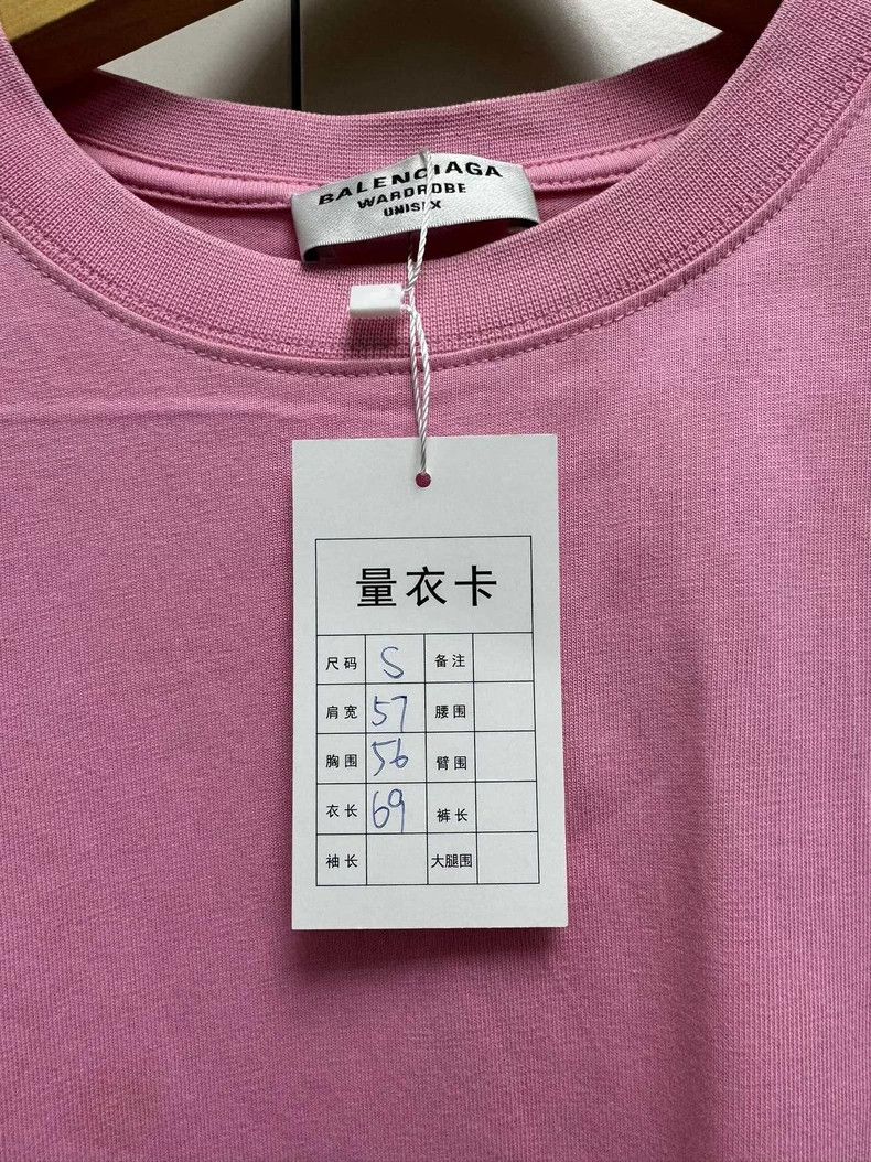 Balenciaga Balenciaga Pink Embroidered Logo Tee - dmc Size US S / EU 44-46 / 1 - 6 Thumbnail