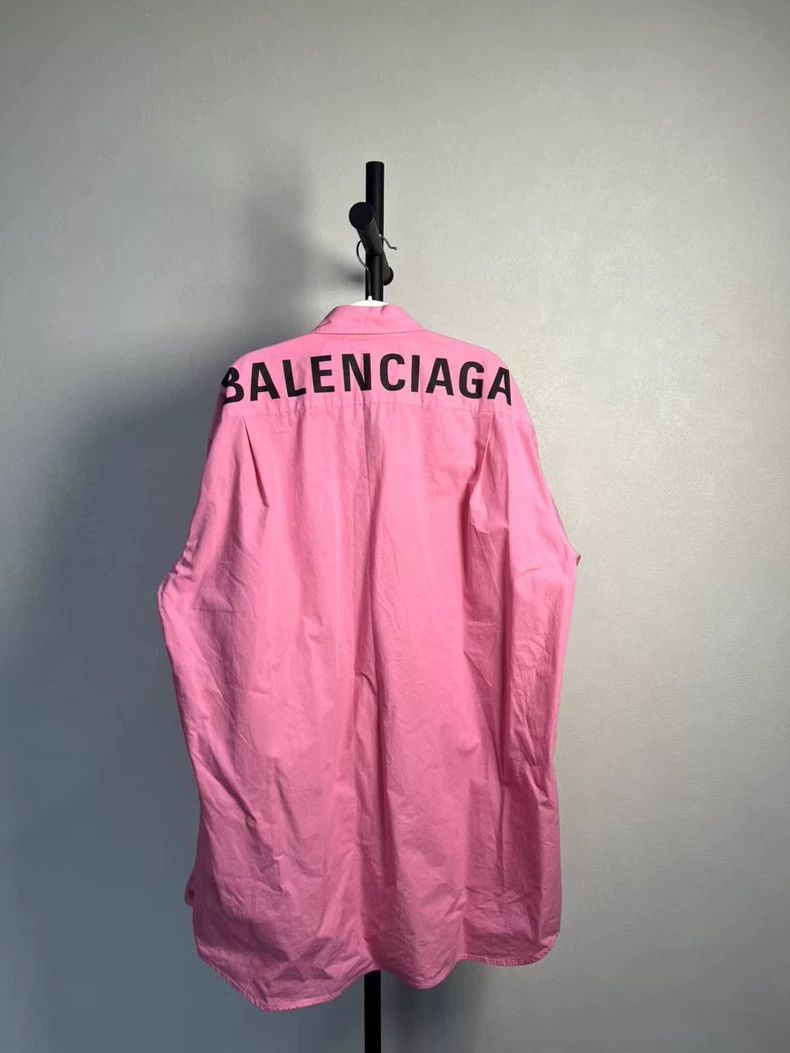 Balenciaga Balenciaga Back Logo Pink Shirt - dmc Size US XL / EU 56 / 4 - 2 Thumbnail