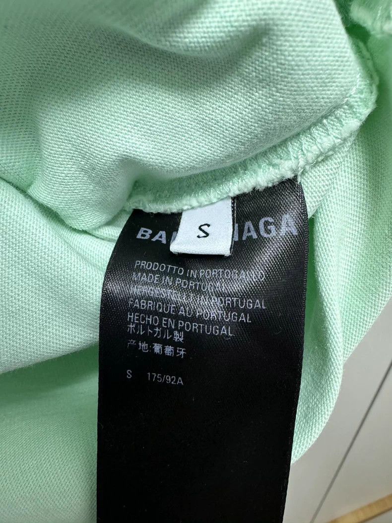 Balenciaga Balenciaga Mint Green Embroidered Tee - dmc Size US S / EU 44-46 / 1 - 4 Thumbnail