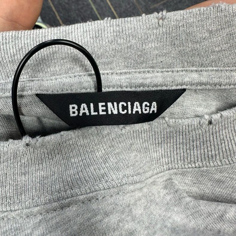 Balenciaga Balenciaga Gray Embroidered Stripe Fake Two-Piece Shirt - dmc Size US M / EU 48-50 / 2 - 3 Thumbnail