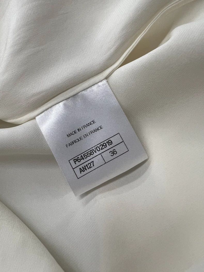 Chanel Chanel White Silk Long Sleeve Shirt - dmc Size US S / EU 44-46 / 1 - 7 Thumbnail