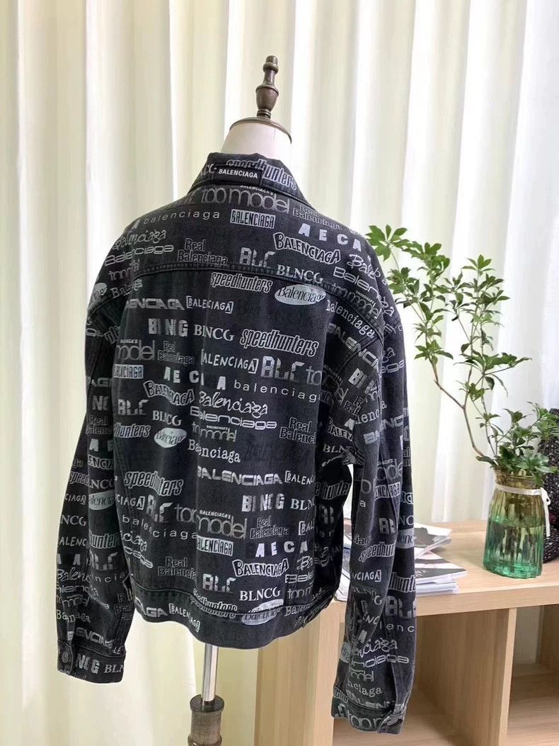 Balenciaga Balenciaga Logo Denim Jacket - dmc Size US S / EU 44-46 / 1 - 3 Thumbnail