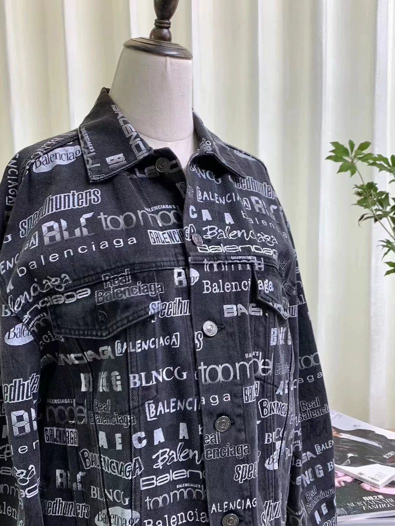 Balenciaga Balenciaga Logo Denim Jacket - dmc Size US S / EU 44-46 / 1 - 2 Thumbnail