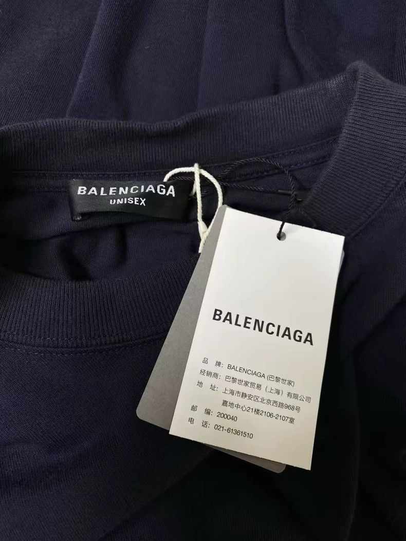 Balenciaga Balenciaga Blue Layered Fake Two-Piece T - dmc Size US XS / EU 42 / 0 - 5 Thumbnail