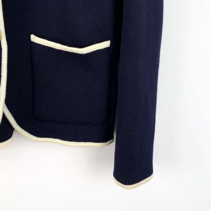 Thom Browne Thom Browne Navy Blue Wool Women's Jacket 0089 Size S / US 4 / IT 40 - 4 Thumbnail