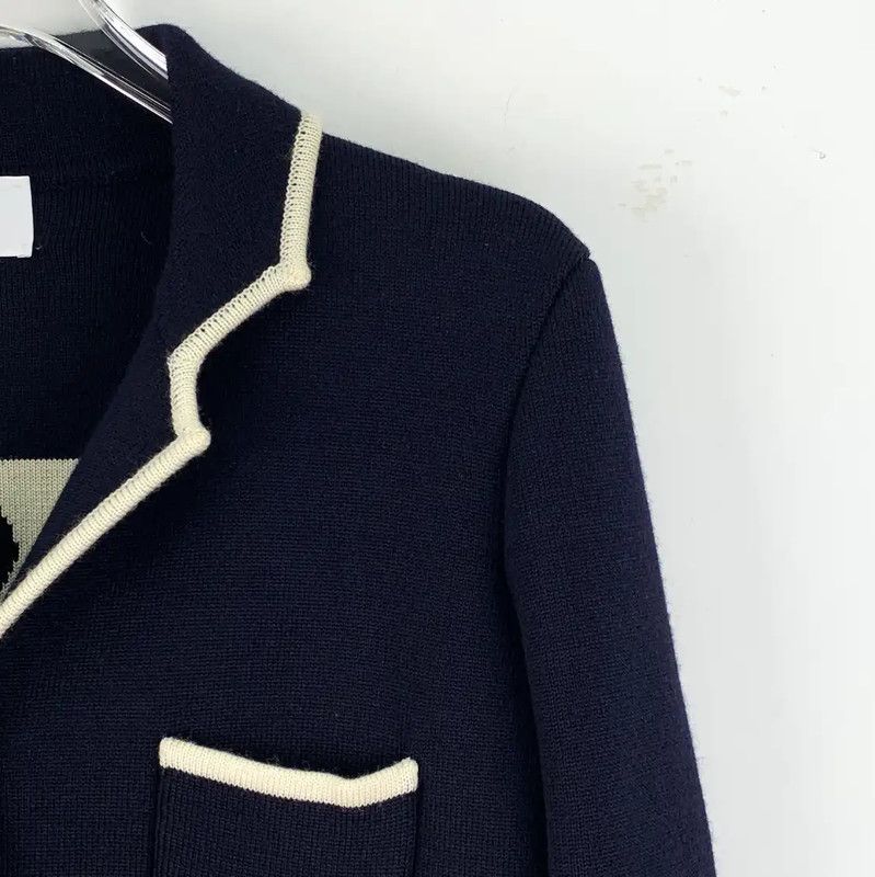 Thom Browne Thom Browne Navy Blue Wool Women's Jacket 0089 Size S / US 4 / IT 40 - 3 Thumbnail