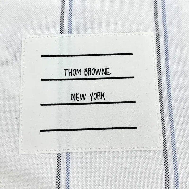 Thom Browne Thom Browne White Striped Cotton Shirt 0089 Size M / US 6-8 / IT 42-44 - 5 Thumbnail
