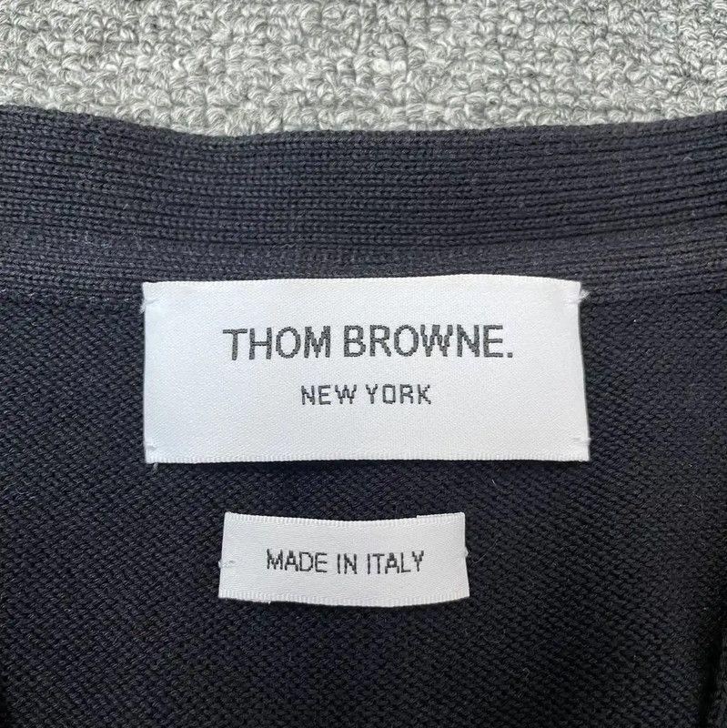 Thom Browne Thom Browne Women's Navy Cotton Cardigan 0089 Size S / US 4 / IT 40 - 3 Thumbnail