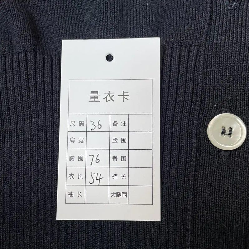 Thom Browne Thom Browne Women's Navy Cotton Cardigan 0089 Size S / US 4 / IT 40 - 6 Thumbnail