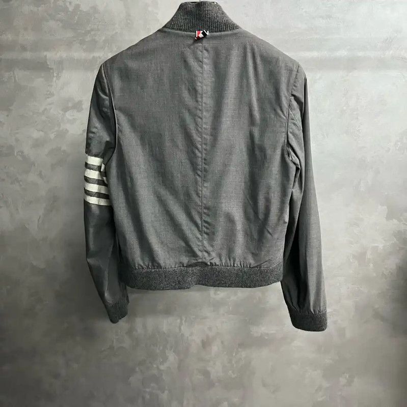 Thom Browne Thom Browne Gray Cotton Women's Jacket 0089 Size S / US 4 / IT 40 - 2 Thumbnail