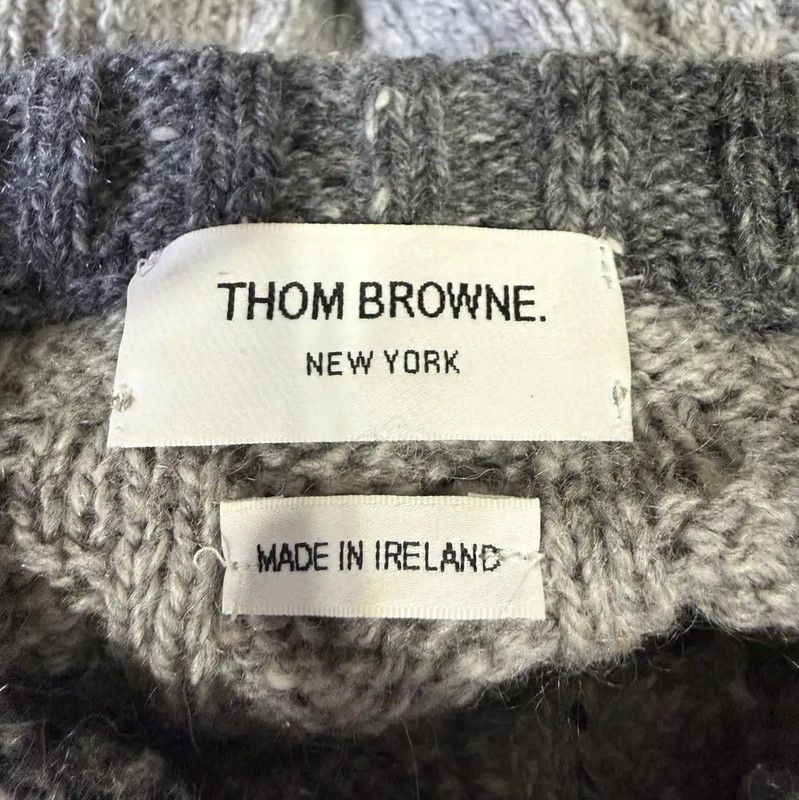 Thom Browne Thom Browne Gray Wool Women's Pullover Sweater 0089 Size ONE SIZE - 3 Thumbnail