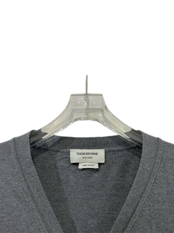 Thom Browne Thom Browne Women's Gray Wool Cardigan 0089 Size M / US 6-8 / IT 42-44 - 3 Thumbnail