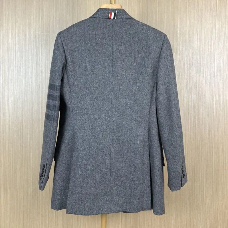Thom Browne Thom Browne Gray Wool Women's Cardigan 0089 Size L / US 10 / IT 46 - 2 Thumbnail