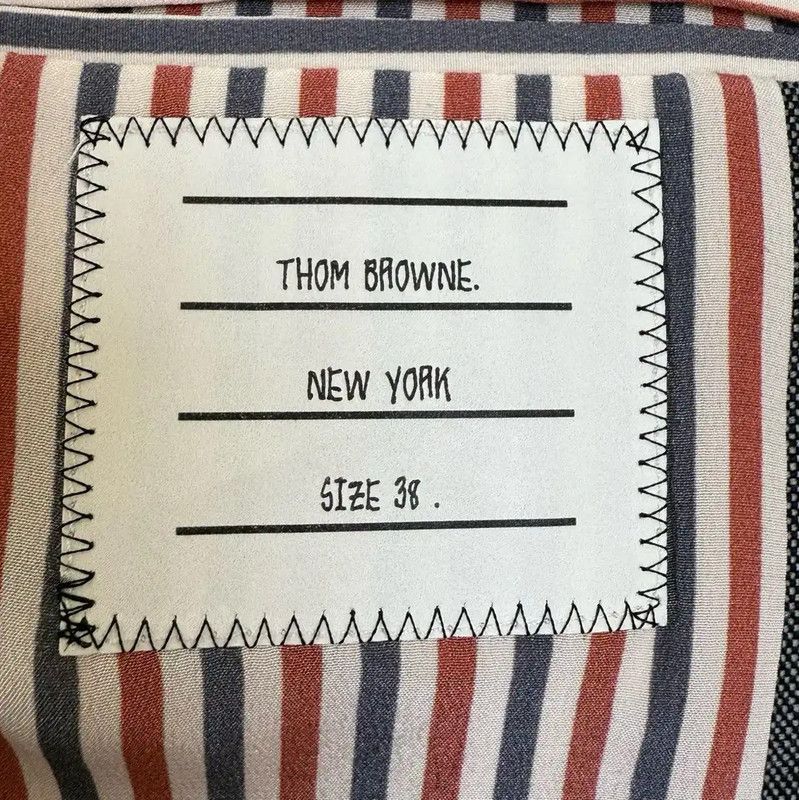 Thom Browne Thom Browne Women's Gray Wool Striped Jacket 0089 Size S / US 4 / IT 40 - 7 Thumbnail