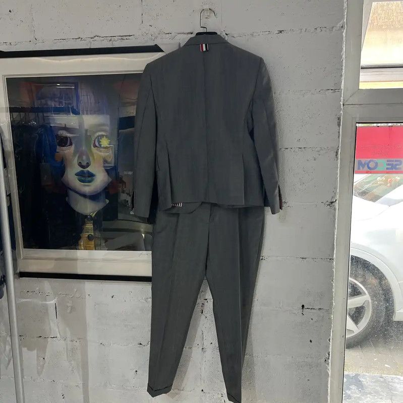 Thom Browne Thom Browne Women's Gray Cotton Trench Coat 0089 Size M / US 6-8 / IT 42-44 - 2 Thumbnail