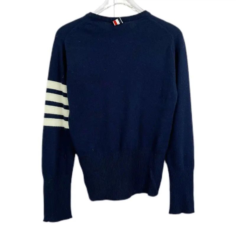Thom Browne Thom Browne Blue Cashmere Sweater for Women 0089 Size M / US 6-8 / IT 42-44 - 2 Thumbnail