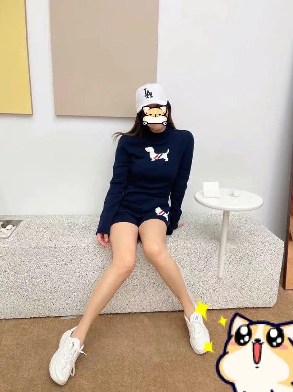Thom Browne Thom Browne Winter Blue Cotton Women's Sweatshirt 0089 Size M / US 6-8 / IT 42-44 - 7 Thumbnail