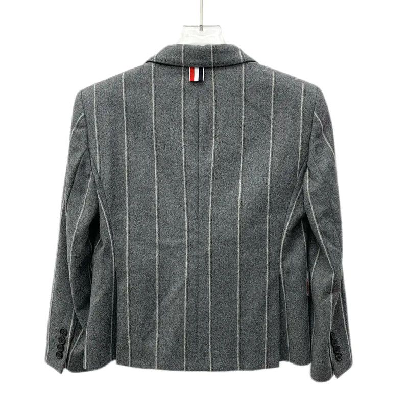 Thom Browne Thom Browne Gray Wool Women's Blazer 0089 Size XS / US 0-2 / IT 36-38 - 2 Thumbnail
