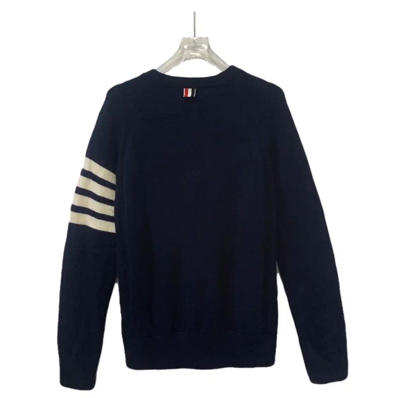 Thom Browne Thom Browne Women's Navy Wool Pullover Sweater 0089 Size XS / US 0-2 / IT 36-38 - 2 Thumbnail