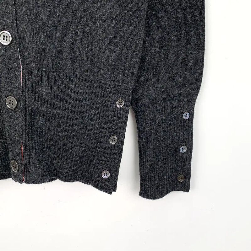 Thom Browne Thom Browne Charcoal Wool Cardigan for Women 0089 Size M / US 6-8 / IT 42-44 - 4 Thumbnail