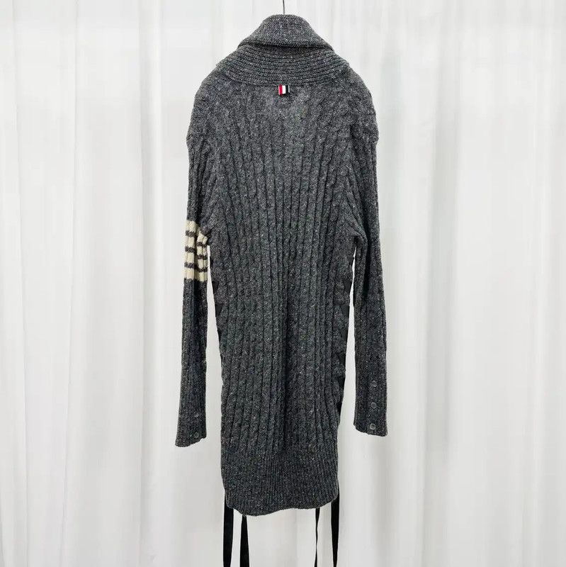 Thom Browne Thom Browne Gray Wool Striped Sweater 0089 Size S / US 4 / IT 40 - 2 Thumbnail