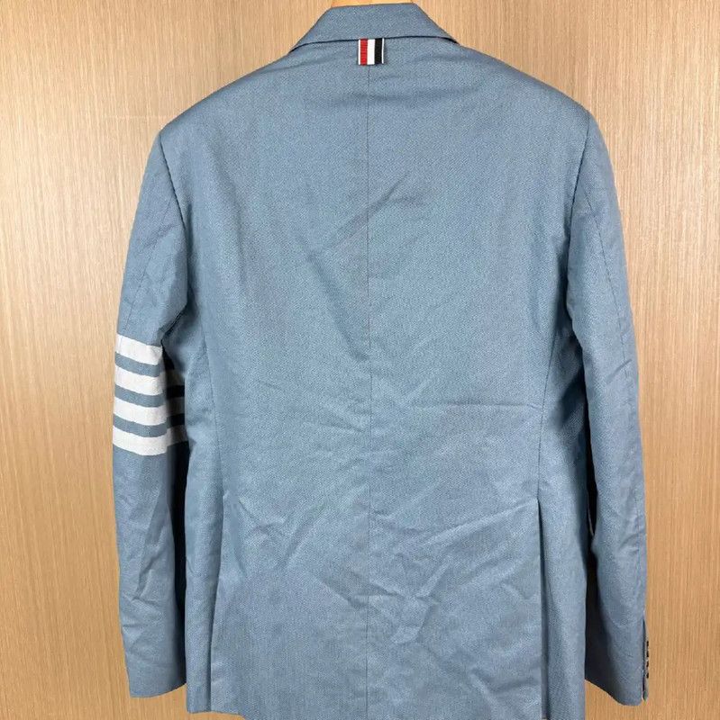 Thom Browne Thom Browne Light Blue Cotton Cardigan for Women 0089 Size L / US 10 / IT 46 - 2 Thumbnail