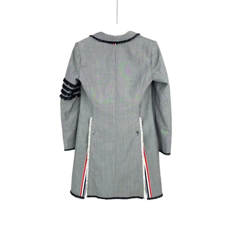 Thom Browne Thom Browne Gray Wool Women's Coat 0089 Size ONE SIZE - 2 Thumbnail