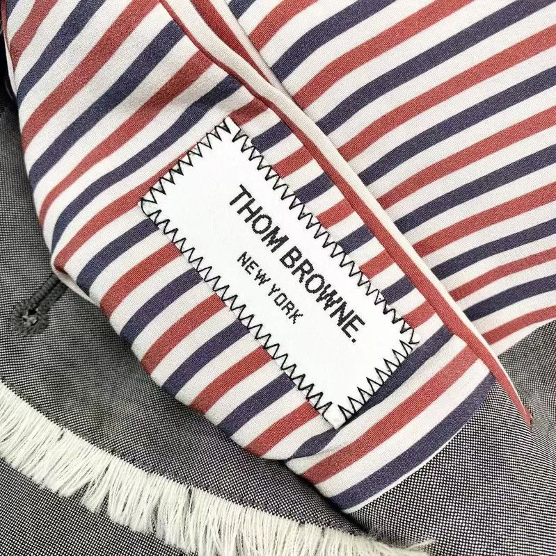 Thom Browne Thom Browne Gray Wool Women's Coat 0089 Size ONE SIZE - 4 Thumbnail