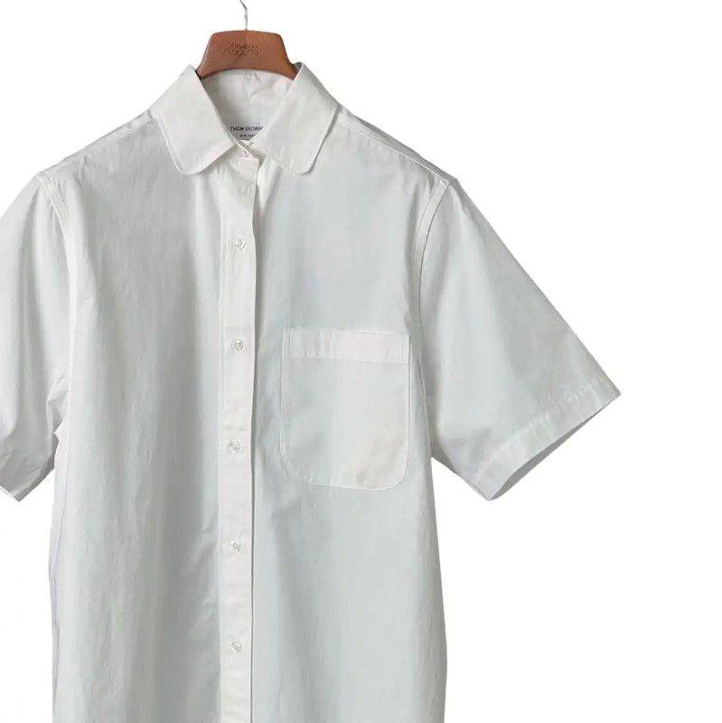 Thom Browne White Short Sleeve Shirt 0089