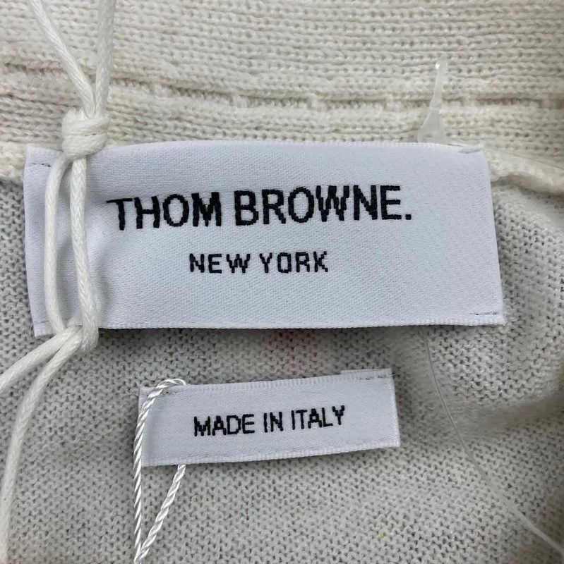 Thom Browne Thom Browne Women’s Cream Cashmere Pullover Sweater 0089 Size S / US 4 / IT 40 - 4 Thumbnail