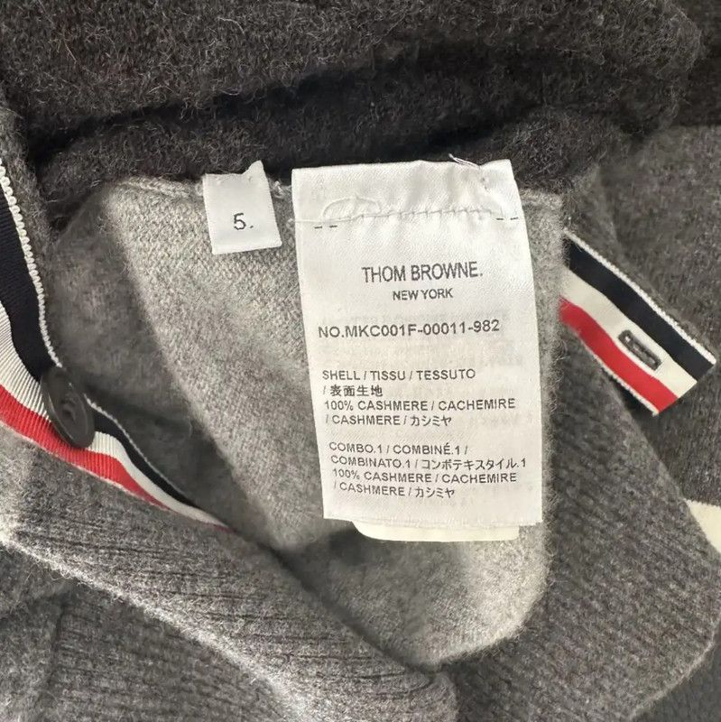 Thom Browne Thom Browne Gray Cashmere Women's Cardigan 0089 Size XS / US 0-2 / IT 36-38 - 6 Thumbnail