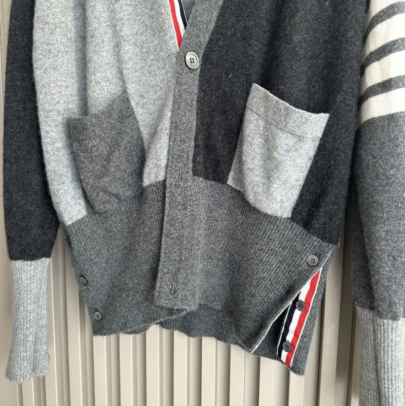 Thom Browne Thom Browne Gray Cashmere Women's Cardigan 0089 Size XS / US 0-2 / IT 36-38 - 4 Thumbnail