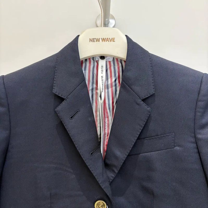 Thom Browne Thom Browne Navy Wool Women's Cardigan 0089 Size M / US 6-8 / IT 42-44 - 3 Thumbnail
