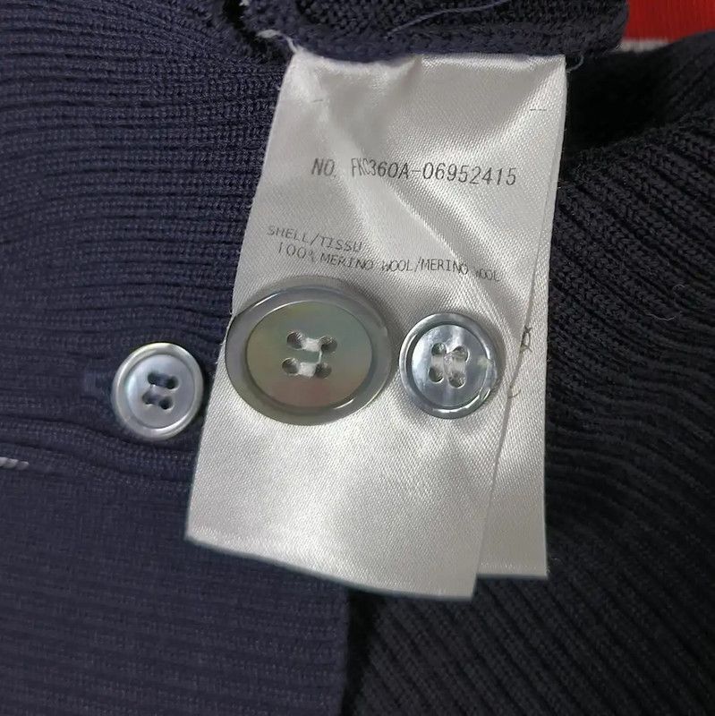 Thom Browne Thom Browne Navy Wool Cardigan with Unique Design 0089 Size M / US 6-8 / IT 42-44 - 6 Thumbnail