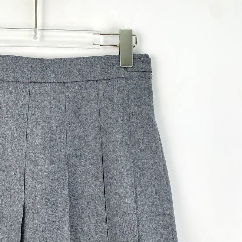 Thom Browne Thom Browne Gray Wool Women's Skirt 0089 Size 27" / US 4 / IT 40 - 3 Thumbnail