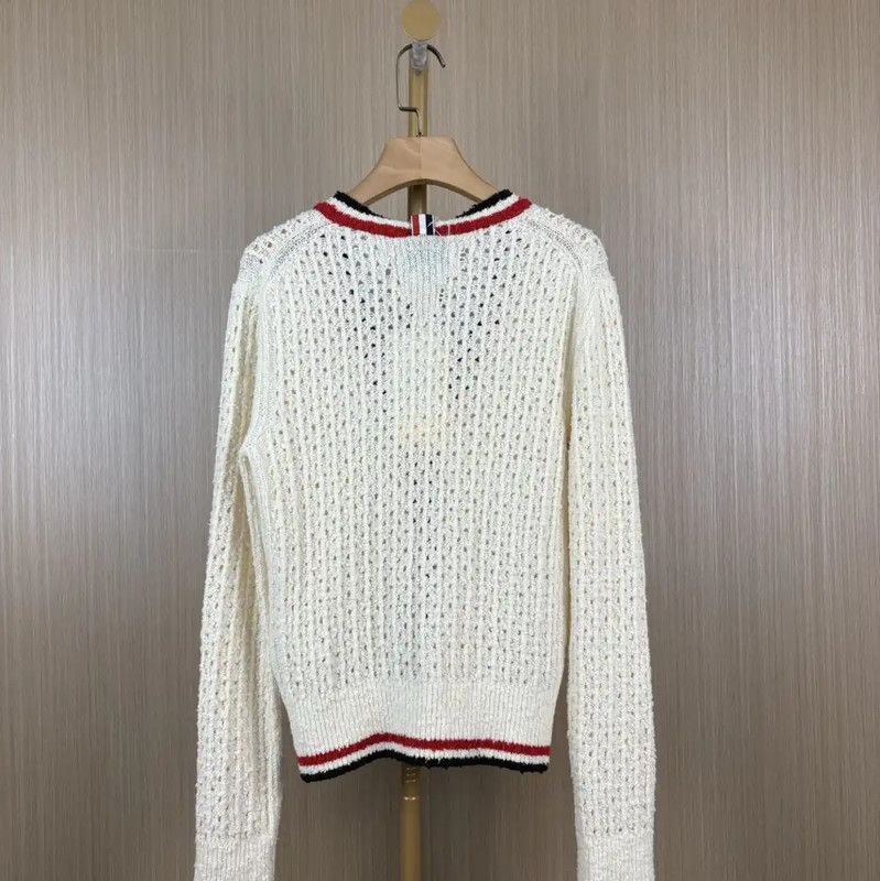 Thom Browne Thom Browne Women's Colorblock Wool Cardigan 0089 Size L / US 10 / IT 46 - 2 Thumbnail