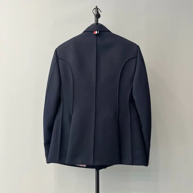 Thom Browne Thom Browne Blue Wool Women's Jacket 0089 Size XS / US 0-2 / IT 36-38 - 2 Thumbnail