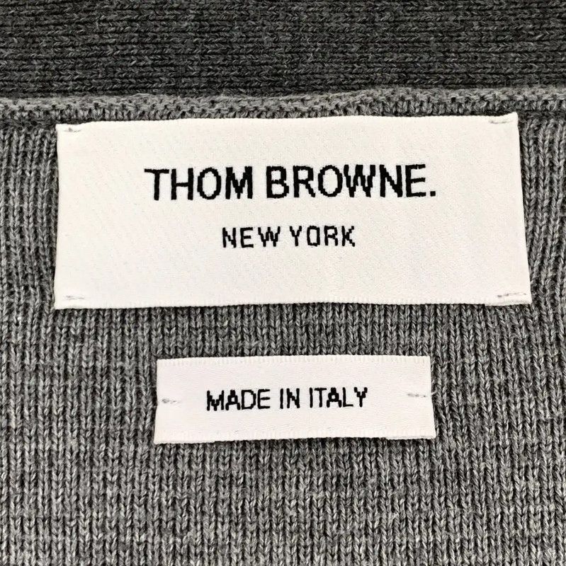 Thom Browne Thom Browne Colorblocked Cotton Cardigan for Women 0089 Size XS / US 0-2 / IT 36-38 - 5 Thumbnail