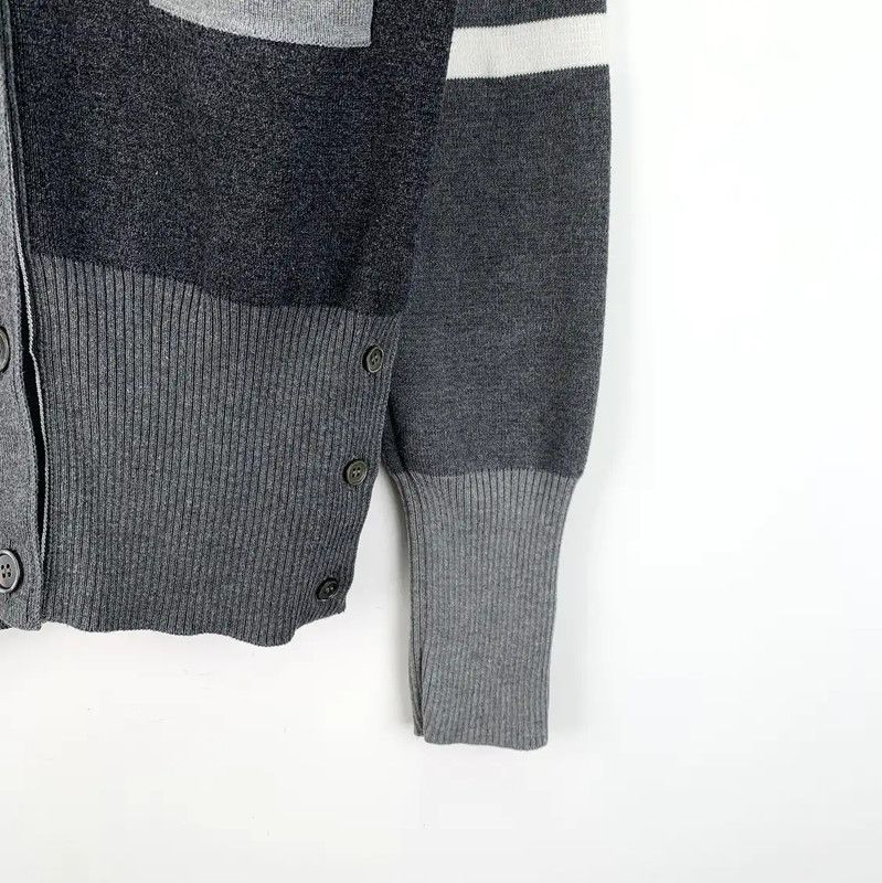 Thom Browne Thom Browne Colorblocked Cotton Cardigan for Women 0089 Size XS / US 0-2 / IT 36-38 - 4 Thumbnail